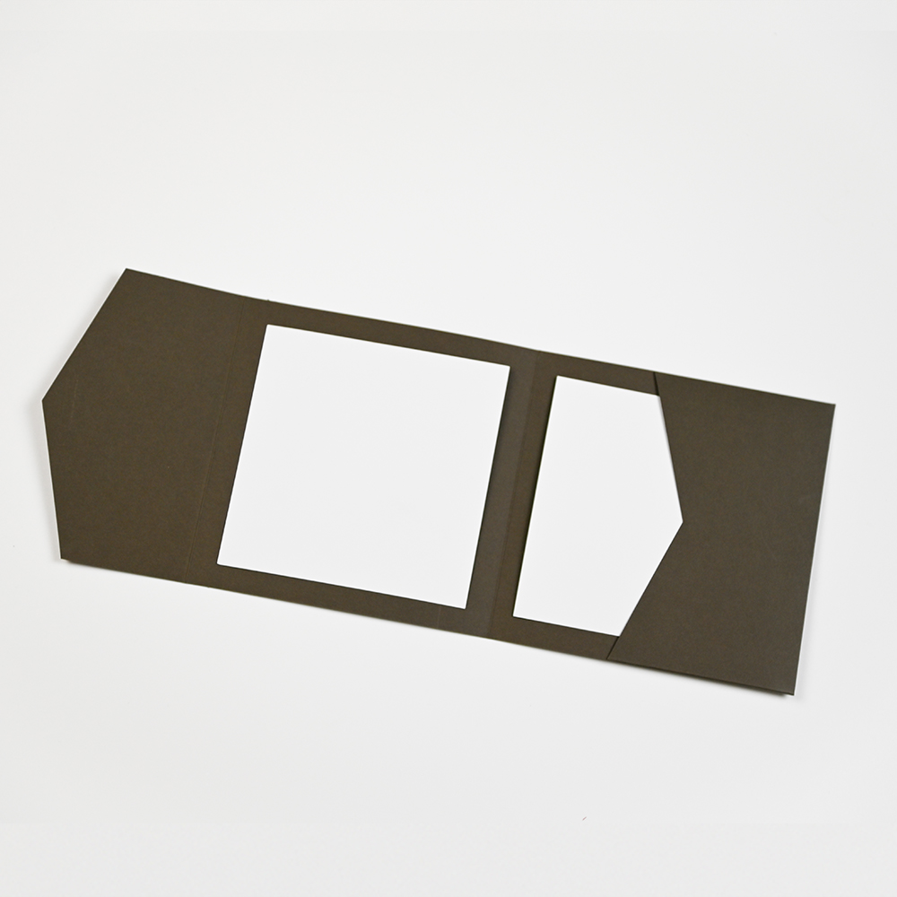Bruin-vierkant-open Pocketfolds (SKU)