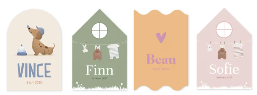 Geboorteborden Raambord - Vrije vorm