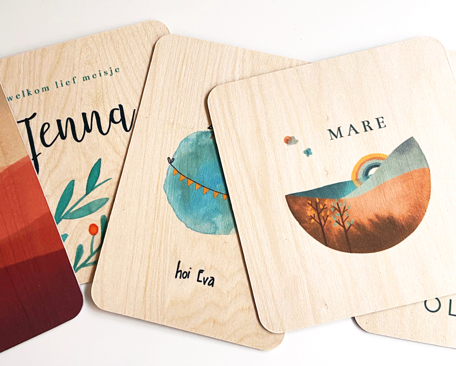 Houten-kaartjes Hout - Ontwerpen op hout