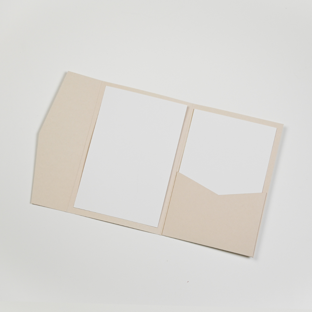 Ivory-rechthoekig-open Pocketfolds (SKU)