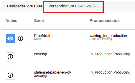 Verzenddatum Klachten en coulance