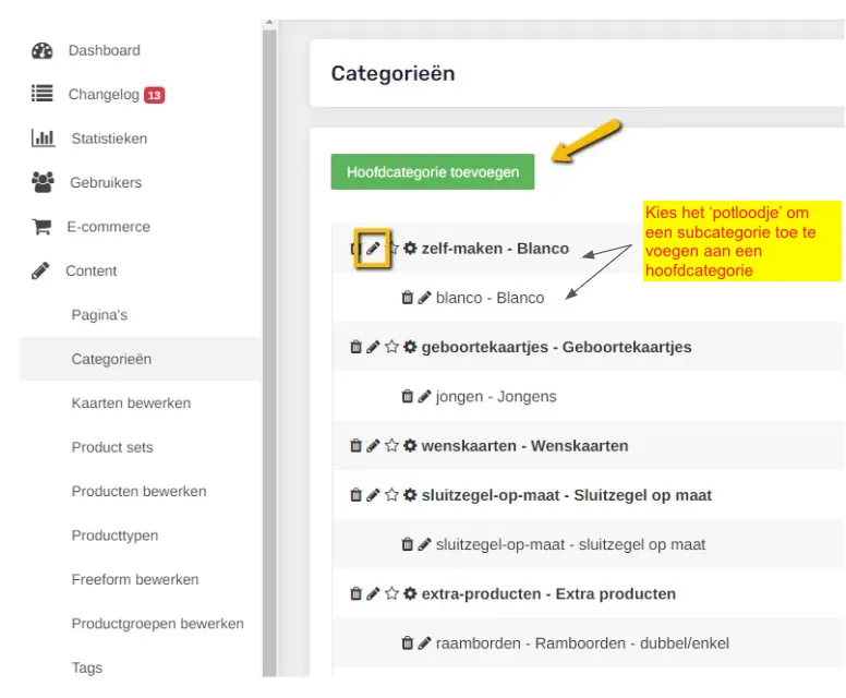 categorie-toevoegen How to - Designs op je site zetten