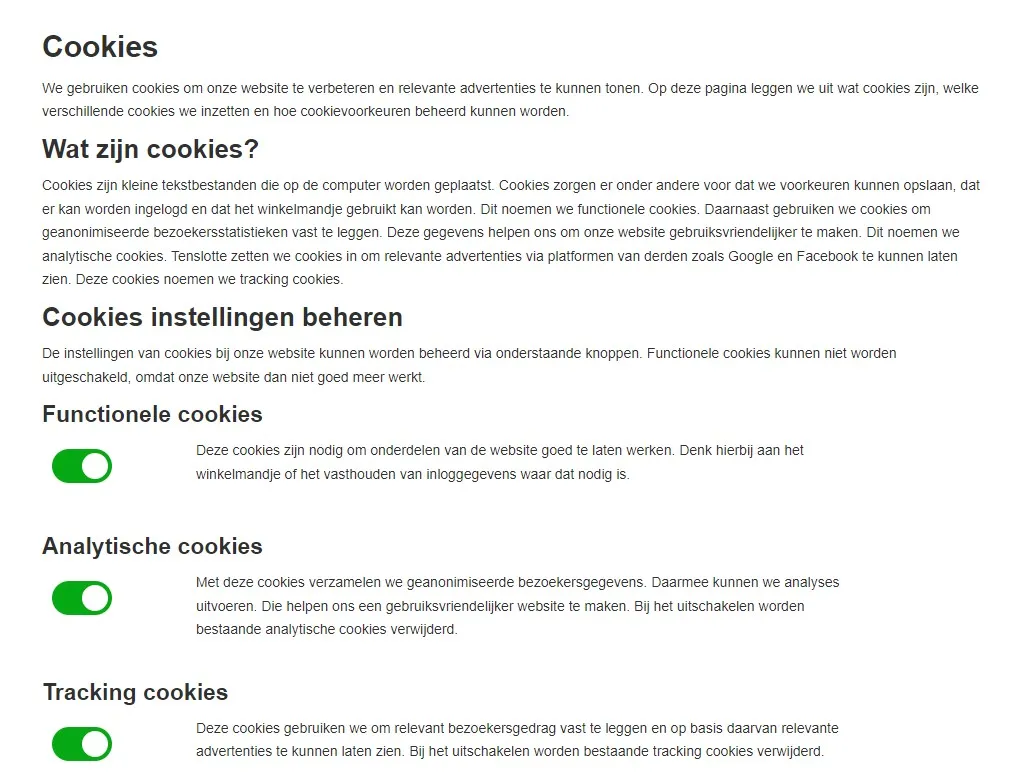 cookiespagina-website Cookiepagina