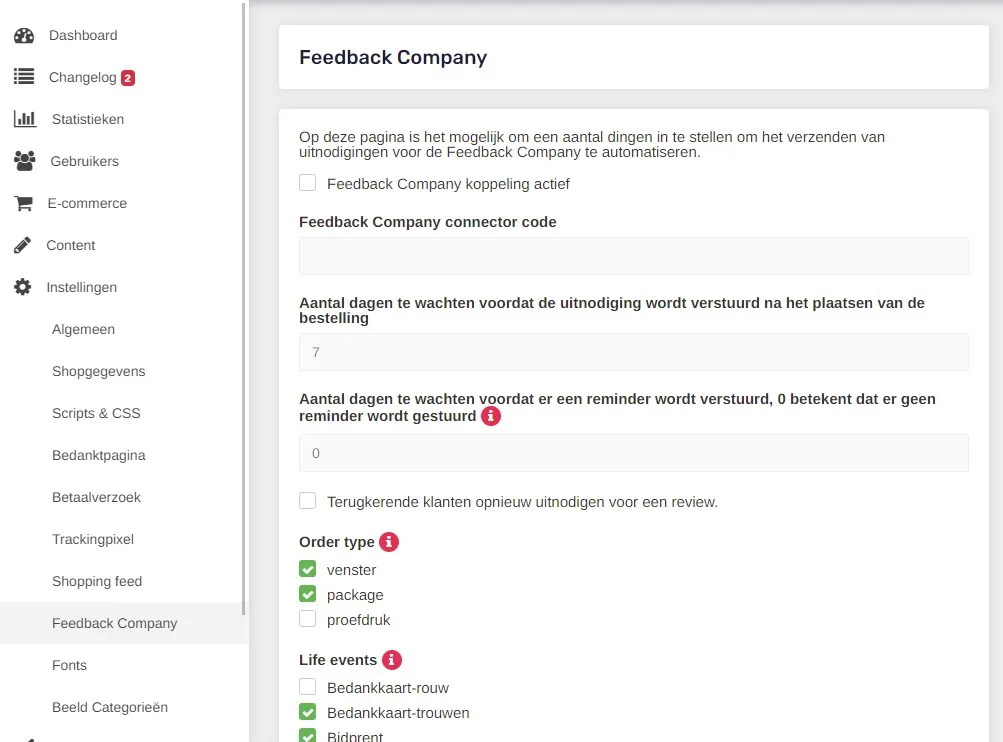 feedback-company Feedback company koppelen