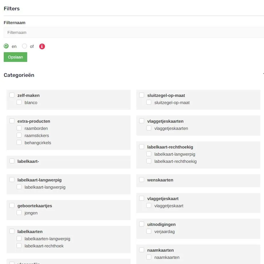 filter-maken1 Statistieken in het CMS