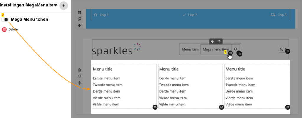 megamenu Handleiding Shop Thema en Page Builder