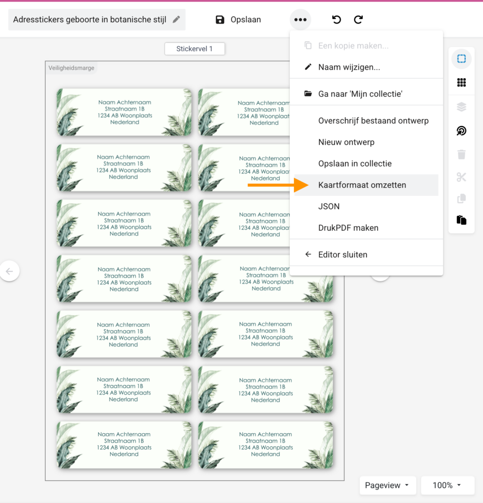 editor-adressticker-omzetten-1-983x1024 A4 Adresstickers Sets (met staffels)