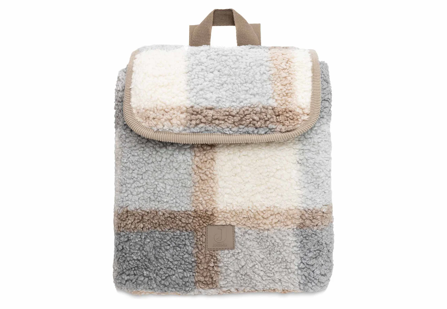 VOORKANT-Rugzak-Jollein-Check-Boucle Rugzak Jollein – Check Bouclé