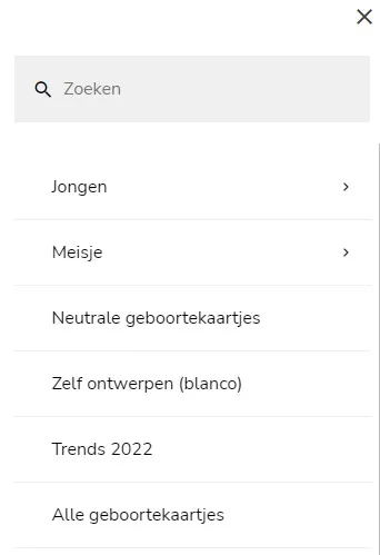 hamburgermenu Navigatie