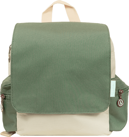 rugzakje-oud-groen-mint-label_klein_PIP Rugzakje 0-6 jaar