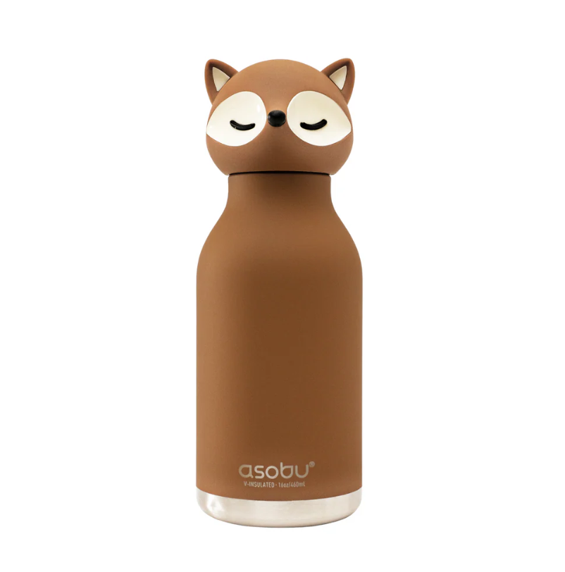 Asobu-Fox Dierenfles – rondom bedrukt